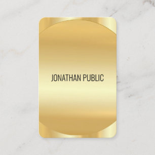 Modern Elegant Faux Guld Template Anpassningsbar L Visitkort