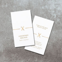 Modern Elegant Faux Guld White Hair Stylist