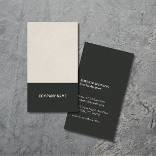 Modern Elegant Faux Kraft Papper Black Consultant Visitkort