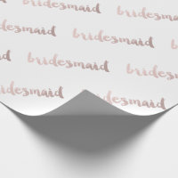 Modern elegant faux ro guld bridesmaid