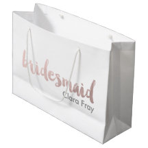 Modern elegant faux ro guld bridesmaid text