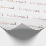 Modern elegant faux ro guld bridesmaid text presentpapper<br><div class="desc">Elegant och tydlig ro-guld-brideraddesign. Du kan anpassa designen genom att ändra bakgrunden till färg,  lägga till namn eller annan text.</div>
