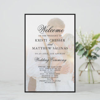 Modern Elegant Faux Vellum Overlay Photo Program