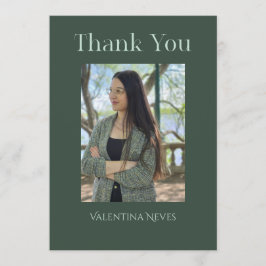 Modern elegant fet stiltypsnitt mörkgrön grad tack kort