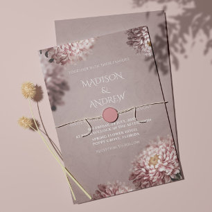 Modern Elegant Floral Bröllopsinbjudan Inbjudningar