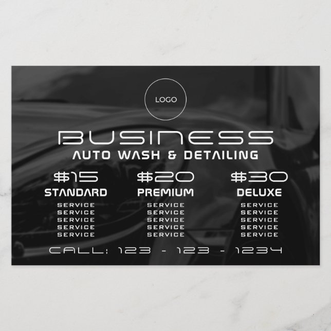 Modern elegant-flygare för bilar flygblad (Framsidan)