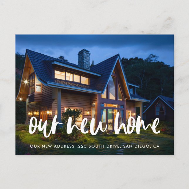 Modern elegant flytta av foto vykort (Framsida)