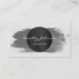 Modern Elegant för Abstrakt av svart vattenfärg, C Visitkort