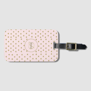 Modern elegant för det Rosan Initialer Monogram Bagagebricka