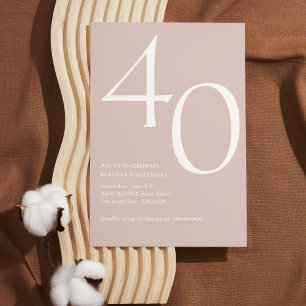 Modern elegant för enkel snyggt på 40 år inbjudningar