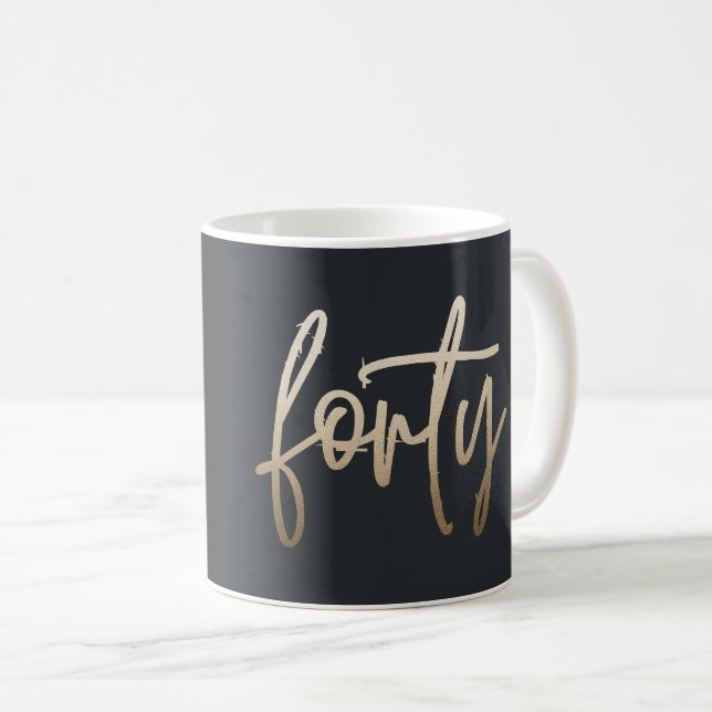 Modern elegant för enkel snyggt på 40 år kaffemugg (Framsida höger)
