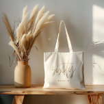 Modern elegant för enkel snyggt på 60 år tygkasse<br><div class="desc">Modern 60-årsdag,  enkel snyggt elegant guld,  skript 60:e födelsedagsfestens dekoration gynnar väskan. En del av en samling.</div>