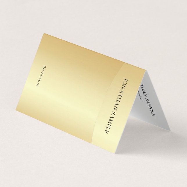 Modern Elegant för Faux Guld Professionell Visitkort (Framsida)