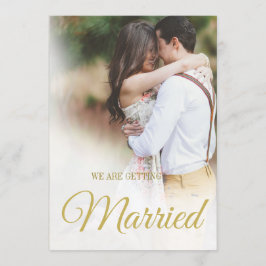 Modern Elegant för fotoövertäckning i Bröllop är e Inbjudningar