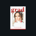 Modern Elegant för fotoStudentfest Canvastryck<br><div class="desc">Eleganten Photo Studentfest Modern Script Kanvastryck Art innehåller ditt favoritfoto med den enkla burgundytexten "Grad (år)" och ditt namn och personlig studenten-detaljer på framsidan. Perfekt för graden som studenten-gåva eller studentfest-dekoration. Skapat av ©Evco Studio www.zazzle.com/store/evcostudio</div>