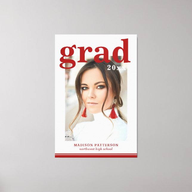 Modern Elegant för fotoStudentfest Canvastryck (Framsida)