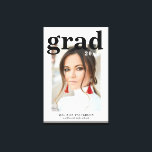 Modern Elegant för fotoStudentfest Canvastryck<br><div class="desc">Eleganten Photo Studentfest Modern Script Kanvastryck Art visar ditt favoritfoto med den enkla svarta texten "Grad (år)" och dina namn och personlig studenten på framsidan. Perfekt för graden som studenten-gåva eller studentfest-dekoration. Skapat av ©Evco Studio www.zazzle.com/store/evcostudio</div>