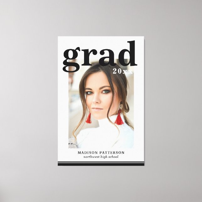 Modern Elegant för fotoStudentfest Canvastryck (Framsida)