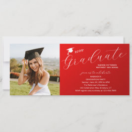 Modern Elegant för fotoStudentfest Inbjudningar