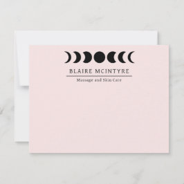 Modern Elegant för Ljusa rosa Måne-faser Anteckningskort