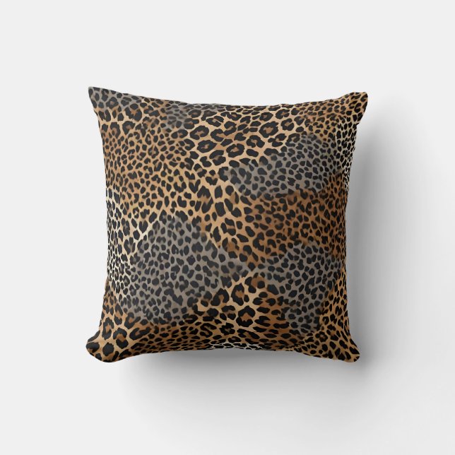 Modern Elegant för lyxvit leopard Kudde (Framsida)