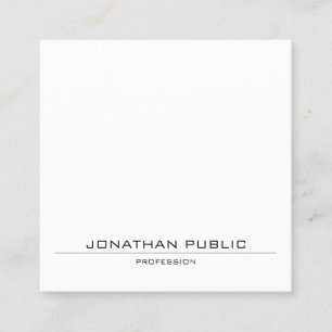 Modern Elegant för minimal design - enkelt Trendig Fyrkantigt Visitkort