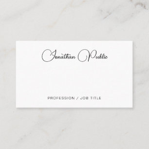Modern elegant för minimalistisk typografi visitkort