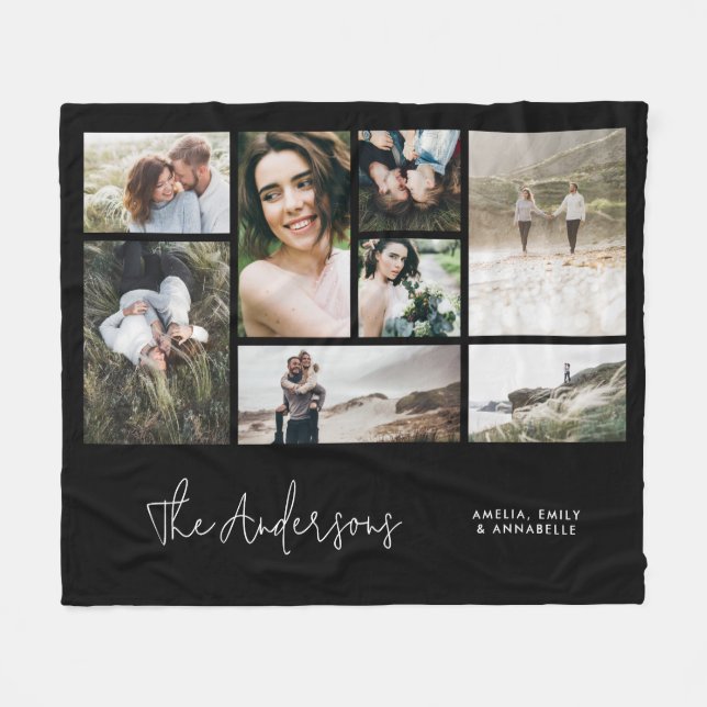 Modern elegant för minst 8 fotomiljöer fleecefilt (Framsidan (Horisontell))