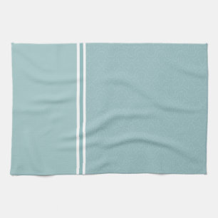 Modern elegant för modern chic i baby blue rand kökshandduk