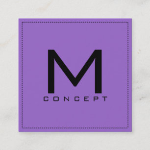 Modern Elegant för monogrammofonProfessionell Fyrkantigt Visitkort