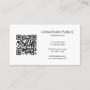Modern Elegant för Professionell av QR-streckkod Visitkort