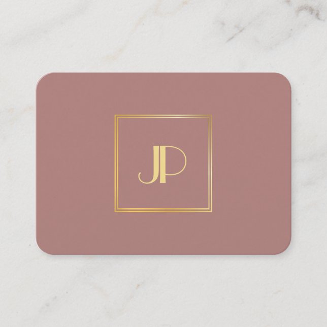 Modern Elegant för Professionell Monogram i Modern Visitkort (Framsida)
