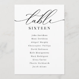 Modern Elegant för sittdiagram i Bröllop Bordsnumm Inbjudningar