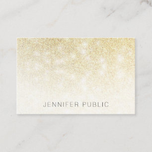 Modern Elegant för Trendig av mallen Guld Glitter Visitkort