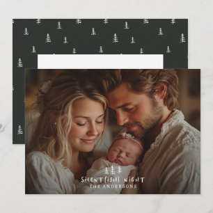 Modern elegant för tyst kvällsjul julkort
