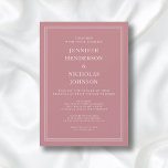 Modern Elegant Formell Dusty Ro Virtuella Bröllop Inbjudningar<br><div class="desc">Modern Elegant Formell Dusty Ro Virtuell bröllopsinbjudan</div>