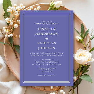Modern Elegant Formell Lila Lavender Bröllop Inbjudningar