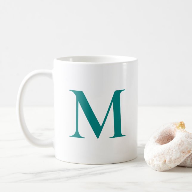 Modern Elegant - första monogrammed mallskalan Kaffemugg (Med munk)
