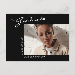 Modern elegant | Foto Grad-meddelande Vykort