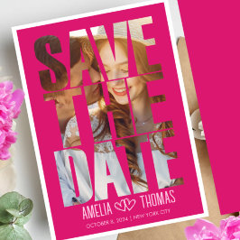 Modern Elegant Foto Spara datum Bröllop Inbjudningar