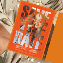 Modern Elegant Foto Spara datum Bröllop