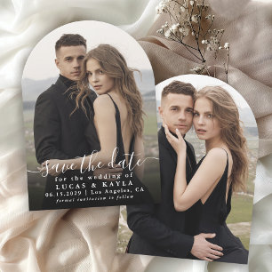 Modern Elegant Foto Spara datum Inbjudningar