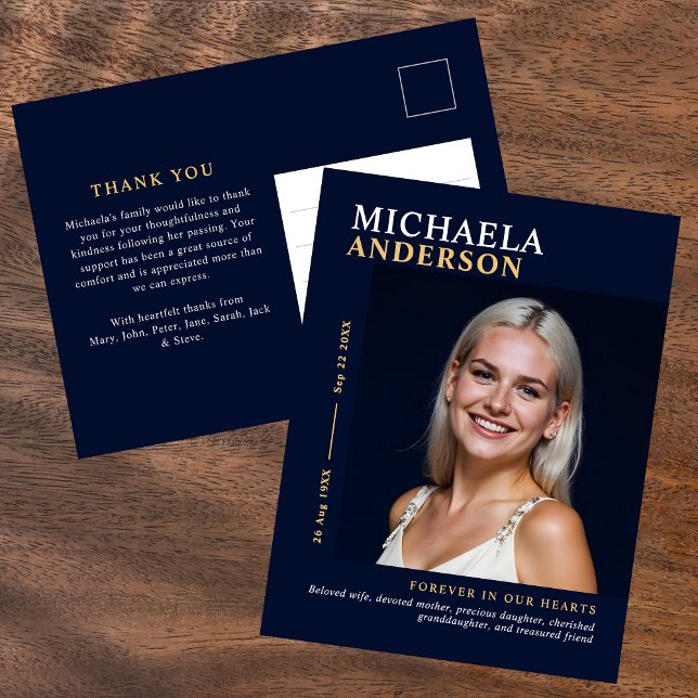 Modern Elegant - fotobakgrund/minnesbild, Tack Vykort (Skapare uppladdad)