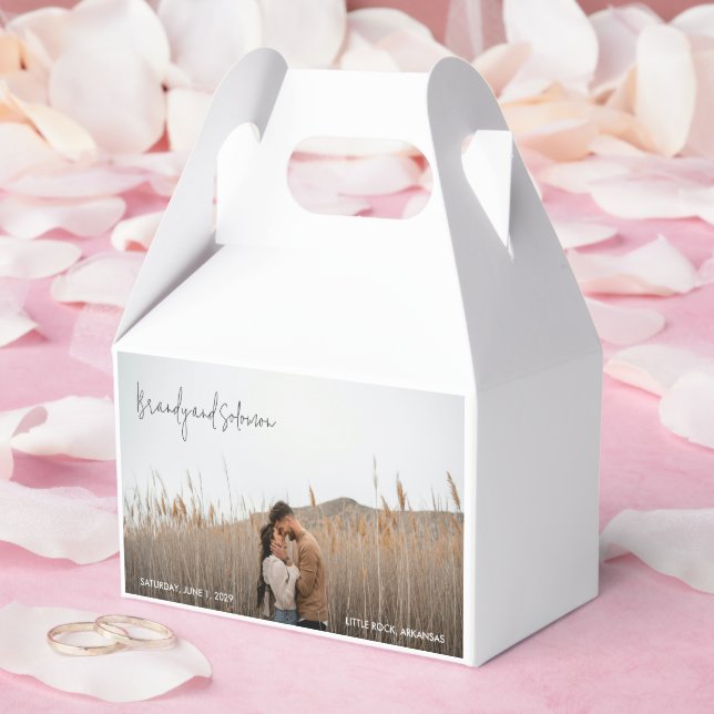Modern Elegant Fotobryllop Presentaskar (Bröllop)