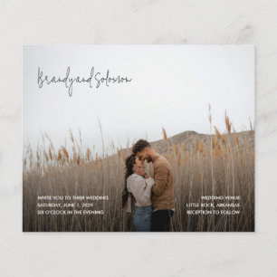 Modern Elegant Fotobudget Bröllopsinbjudan Flygblad