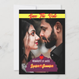 Modern Elegant Fototext anpassar rensning Inbjudningar