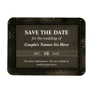 Modern Elegant Galaxy-Chic Spara datum enkelt Magnet