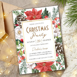 Modern Elegant Geometric Guld jul Party Inbjudningar