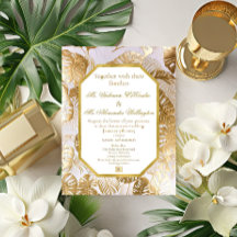Modern Elegant Gilded Guld Monstera