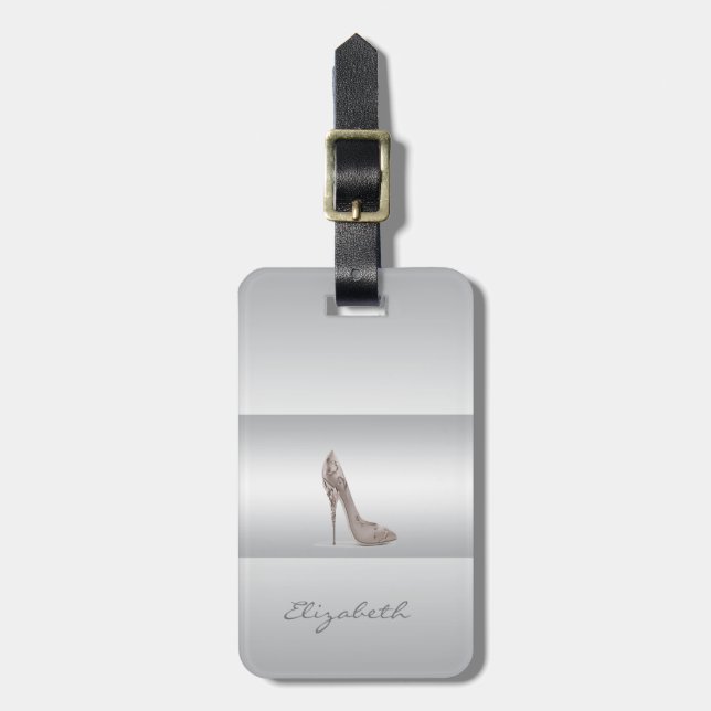 Modern Elegant Girly, Heel Bagagebricka (Vertikal Framsida)